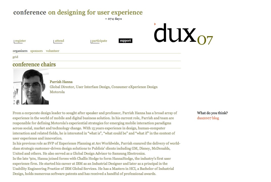 Designing for User Experience 2007 Conference (dux 07)